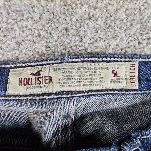 Hollister CaliforniaClassic Stretch Low-Rise Stretch 5L Womens Dark Jeans - Picture 13 of 13